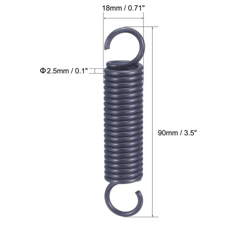TOP-VIGOR 1Pcs Extension Compressed Spring, 2.5mm Wire Dia, 18mm OD,