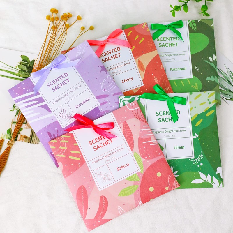 SCENTORINI Scented Sachet, Fragrance Sachets Bags for Wardrobe Drawers Closets,
