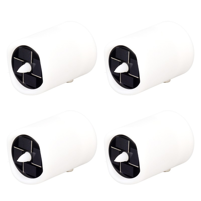 4Pcs Solar Powered LED Candle Light Yellow Flicker Tea Lamp