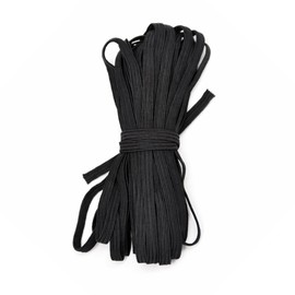 1 Metre Flat Elastic Band | 5mm Wide Black Stretchy Elastic Cord for Sewing, Knitting, Arts and Crafts, Clothing, Dressmaking, DIY Projects