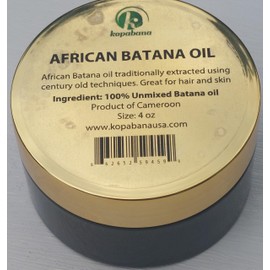 Kopabana African Batana Oil, 100% Unmixed, 4 oz, Product of Cameroon