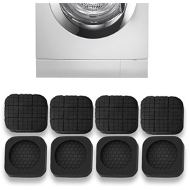 Anti Vibration Pads for Washer and Dryer, 8 Pack Pedestal for Washer and Dryer Anti Slip & Noise-reducing, Natural Rubber Washing Machine Foot Pads Protect Laundry Room Floor