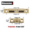 JQK Cabinet Door Catch, Closet Ball Tension Latch, Solid Brass