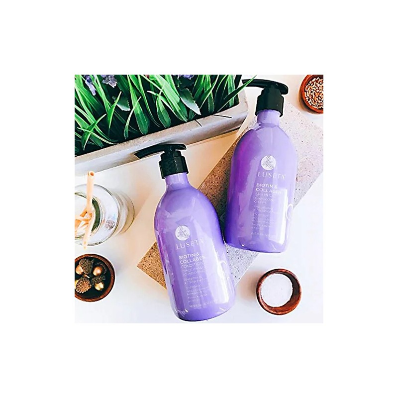 Luseta Shampoo Y Acondicionador Colageno Y Biotina 500 Ml