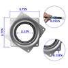 8Pack Lazy Susan Hardware, 4INCH Square Rotating Bearing Plate, 300lbs