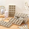 Highergo 8 Pcs Velvet Jewelry Trays Stackable Drawers Organizer Ring