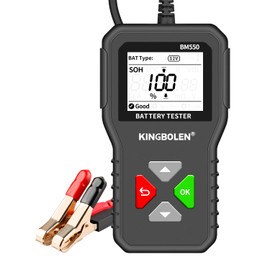 KINGBOLEN KINGBOLEN BM550 6V 12V 24V Car Battery Tester, 100-2000 CCA Voltage Tester 2Ah-220Ah Internal Resistance Tester Accurate Digital Auto Battery Analyzer for Cars Trucks SUV ATV Boats Motorcycles Vehicle