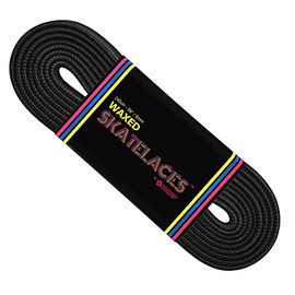 Bont Skates Waxed Laces - 6mm & 8mm - 47" 71" 79" 96" 108" - Midnight Black (8mm Wide / 47 inch / 120cm)