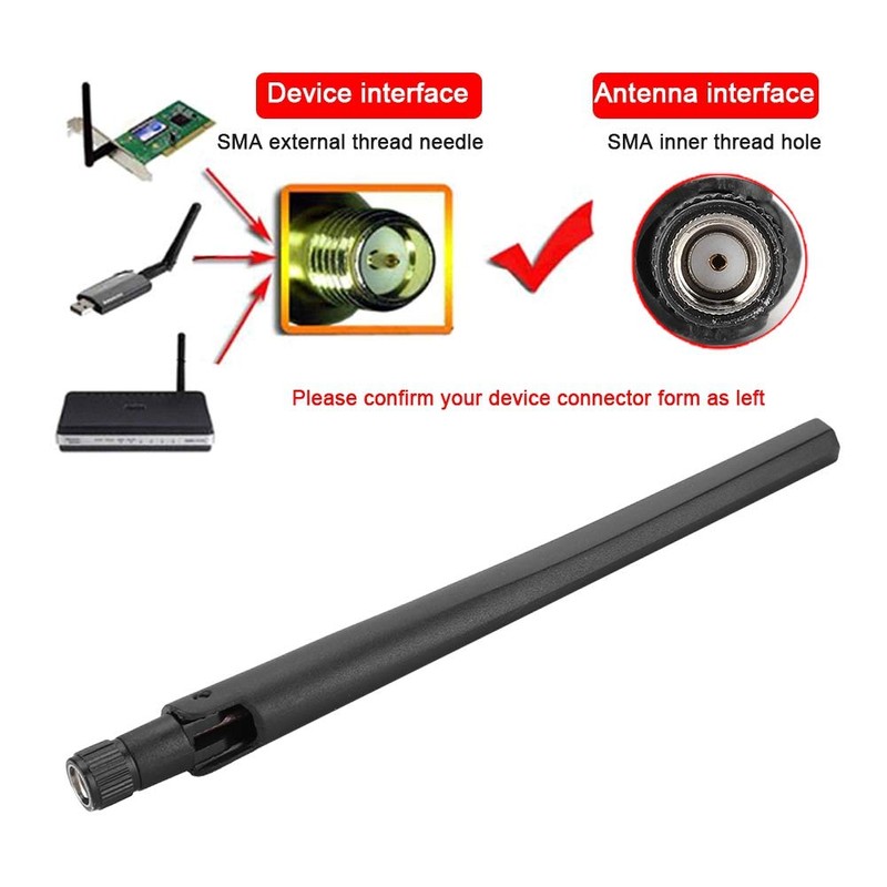 3PCS Dual-Band Router 5dBi 2.4G/5G Antenna High Gain SMA Antenna