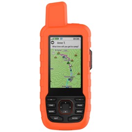 Fit for Garmin GPSMAP 66i Case, Soft Silicone Protective Case Bumper Sleeve Shell Frame Protector Cover for Garmin GPSMAP 67i (Orange)