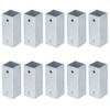 OTTFF 10 Pack 1" Aluminum Square Tube Connector, 2 Way