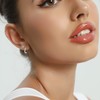 4 Pairs of Stud Earrings Silver Earrings Set for Women,