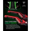 POISON SCORPION Red Motorcycle Brake Clutch Levers Wheel Adjustable Short