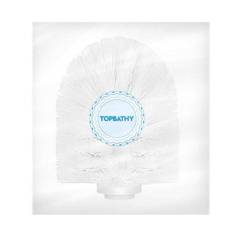 TOPBATHY Toilet Brush Head Replacement with Stiff Bristles Toilet Brush