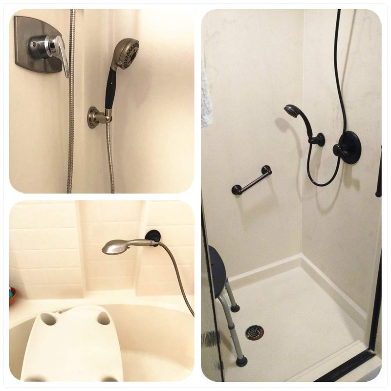 JiePai Vacuum Suction Cup Shower Head Holder,Adhesive Suction Handheld Shower