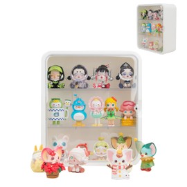 Acrylic Display Case for Mini Funko Pop Figures, Display Cabinet for Mini Funko Pop Figures, Clear Storage Box Cabinet Organizer for Mini Toys, Collections and Stone Rock (Wall Mounted)