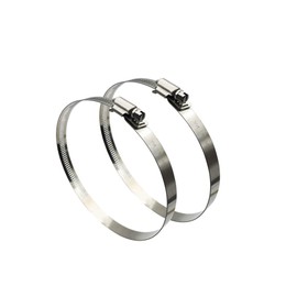 118-140mm Adjustable 304 Stainless Steel Duct Clamps Hose Clamp Pipe Clamp Air Ducting Clamp Worm Drive Hose Clamps (2Pcs)