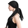 ZLYC Women's Chemo Turban Hat Headwraps Lightweight Beanie Hat, Black