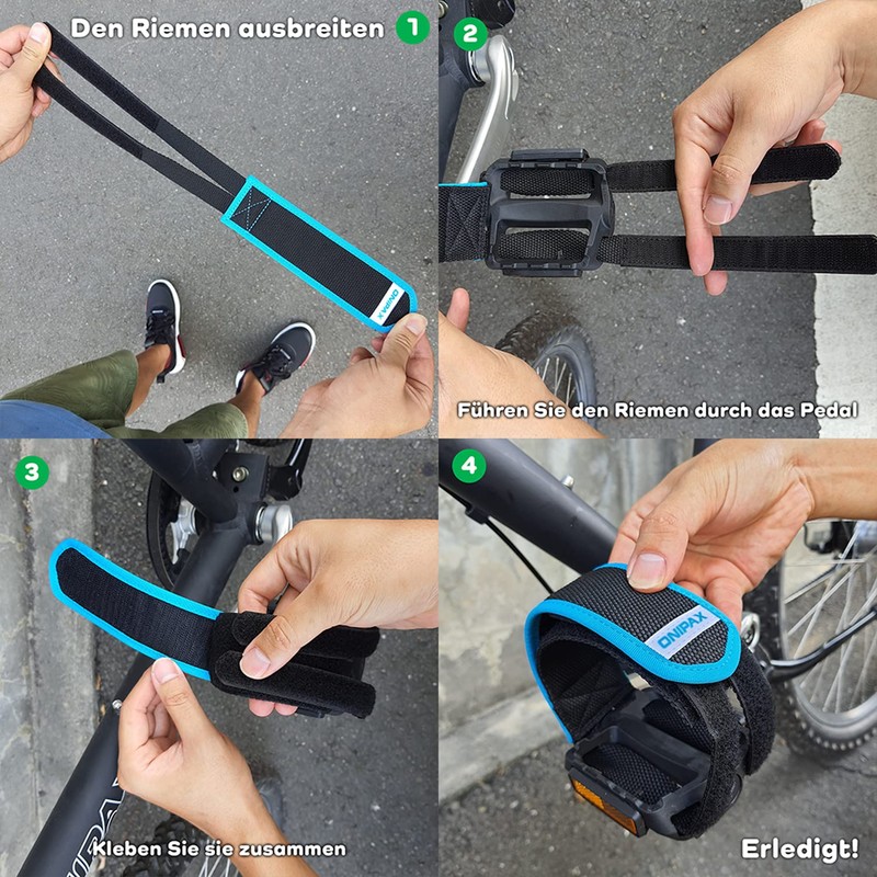 ONIPAX 1 Pair Bicycle Pedal Strap Toe Clips Straps Tape