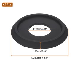 PATIKIL Ceiling Medallion, 2 Pcs 10" OD x 4" ID PU Decorative Ceiling Light Medallion Chandelier Medallion Split Ceiling Light Cover Plate for Ceiling Light Fixtures Fans, Black