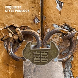 OSALADI 1set Vintage Decorative Padlock Latch Mini Antique Lock for Jewelry Boxes Cabinets and Tools Elegant Design for Home and Storage