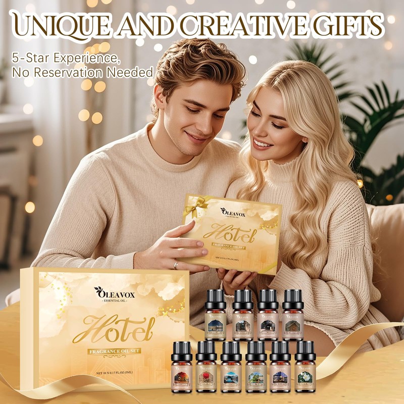 Hotel Diffuser Oils Gift Set, Luxury Fragrance Oil Blend, Hotel