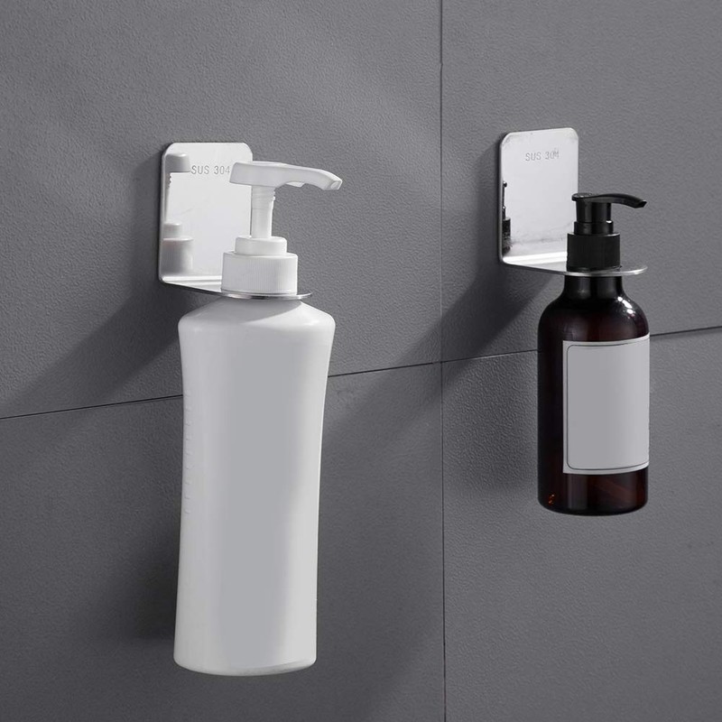 2Pcs Soap Bottle Dispenser Holder Wall Mounted, Stainless Steel Soap
