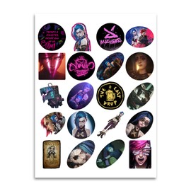 Arcane Jinx Character 20 2" Wide Stickers Sheet for Journal Water Bottle Scrapbook