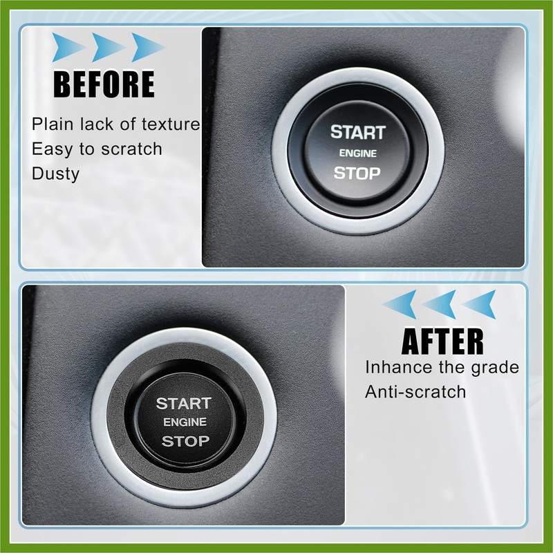 HOPESPANNER Engine Start Stop Button Cover Kit One Click Push