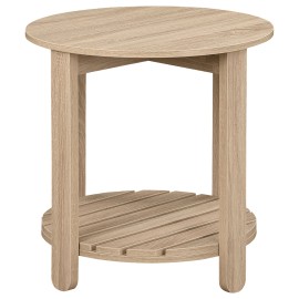 Coaster Fowler 1-shelf Round Engineered Wood End Table Natural