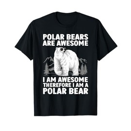 Polar Bear Art For Men Women Kids Arctic Polar Bear Lover T-Shirt