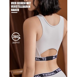 Funyco Trans 2.0 Women's Binder, Updated Setting Chest Binder, 90% Latex-Containing Chest Binder for Tomboy, Transgenic, FTM, Comfortable, Breathable and Adjustable, Grey-beige