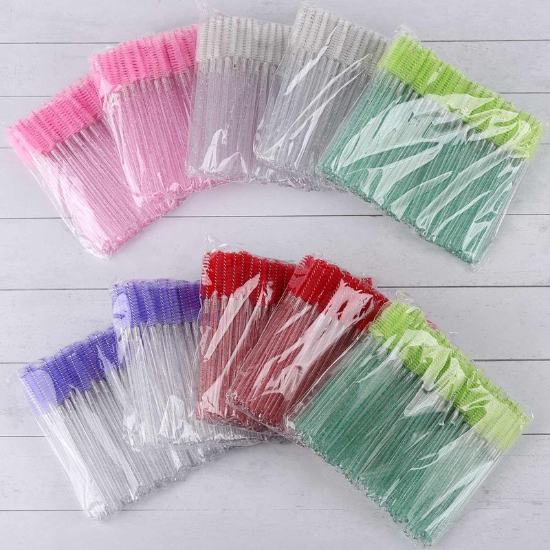 Tbestmax 1000 Varitas de Mascara Desechables Cepillos de Pestañas Spoolies