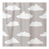 iDesign Fabric Shower Curtain with Cloud Pattern Water-Resistant Shower Curtain