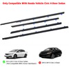 ZONFANT 4 Pcs Car Outer Door Window Moulding Trim Weatherstrip