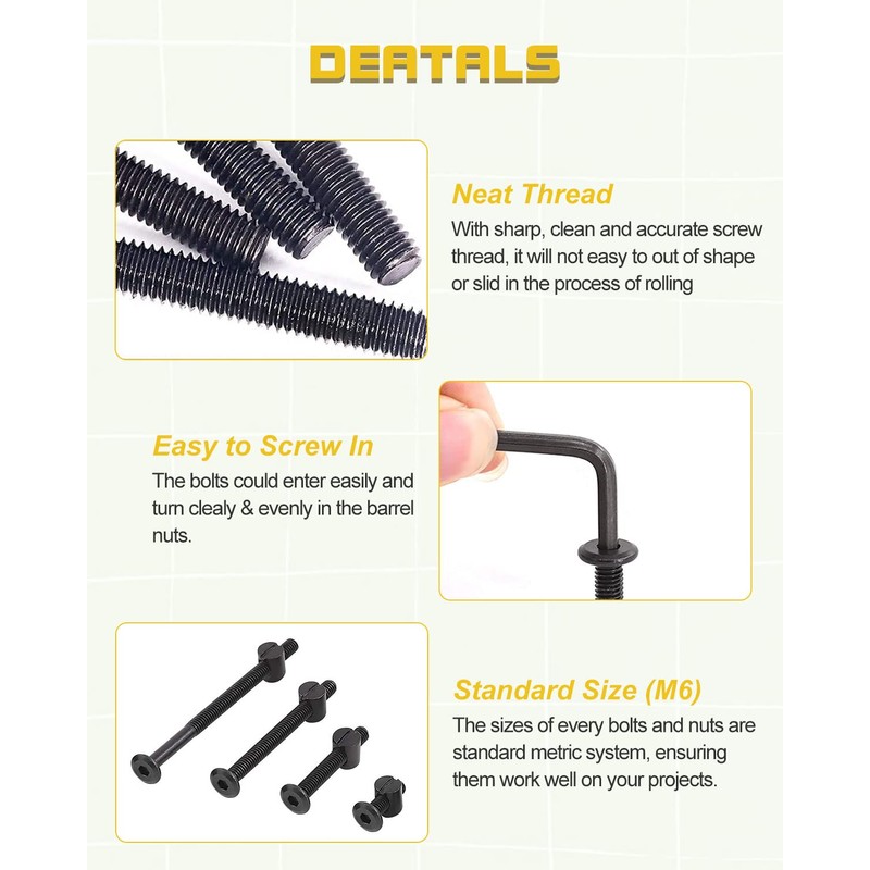 Crib Screws Hardware Replacement Kit - 28 Set Baby Bed