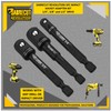 3 x SabreCut SCESAK1 Socket Adapters 1/4 inch HEX to