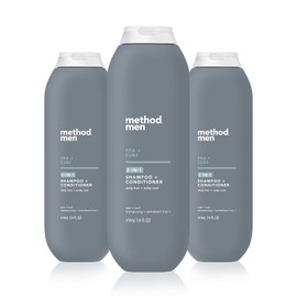 Method- Contiene (3) botellas de 14 onzas de champú  acondicionador 2 en 1 para hombres.