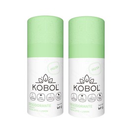 KOBOL | 2 Piezas de Desodorantes Naturales Vegano | Adultos y Niños |12hrs Reales contra el mal olor o te regresamos tu dinero | SIN Bicarbonato no Irrita | Eucalipto-limón | Único de Marca