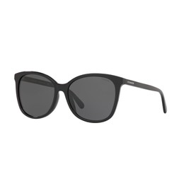 Coach HC8271U Universal Fit Sunglasses, Black/Dark Grey, 57 mm