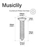 Musiclily 3x22mm Guitar Bridge Mounting Screws Countersunk Screws for Strat
