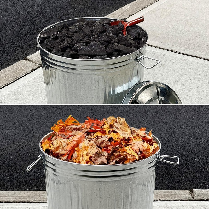 MARKSON 20 Gallon Galvanized Steel Trash Can with Lid -