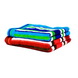 Space Fly Fine Soft & Cotton Attractive, Light Weight, Striped 2 Hand Towels (12X18 Inch_ Multi)