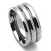 DoubleAccent 9MM Comfort Fit Titanium Wedding Band Grooved Dome Ring