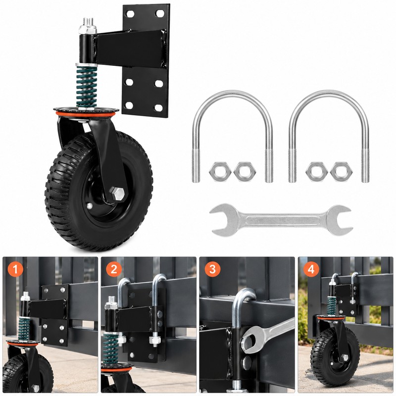 Spring Loaded Gate Caster Wheel for Wooden & Metal Gates