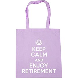 Hippowarehouse Keep Calm and Enjoy Retirement Tote Shopping Gym Beach Bag 42cm x38cm, 10 litres