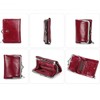 Contact's Womens Kiss Lock Wallet Leather Small Zipper Coin Pocket