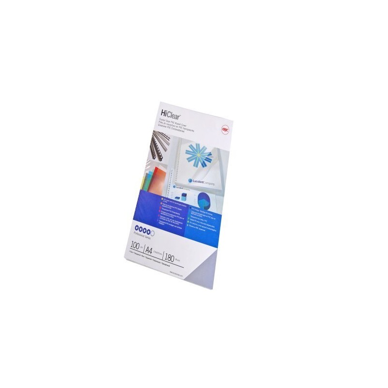 GBC HiClear Binding Covers A4 PVC 150 Micron - pack