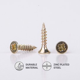 (Pack of 100) Galvanised Steel Wood Screws 2.5 x 12mm Pozi Drive Head Screws Fasteners Countersunk Chipboard Screws (Pack of 100)