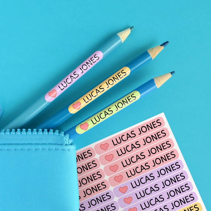 50 Customisable Mini Sticky Labels for Labelling Objects, Pens, Pencils,
